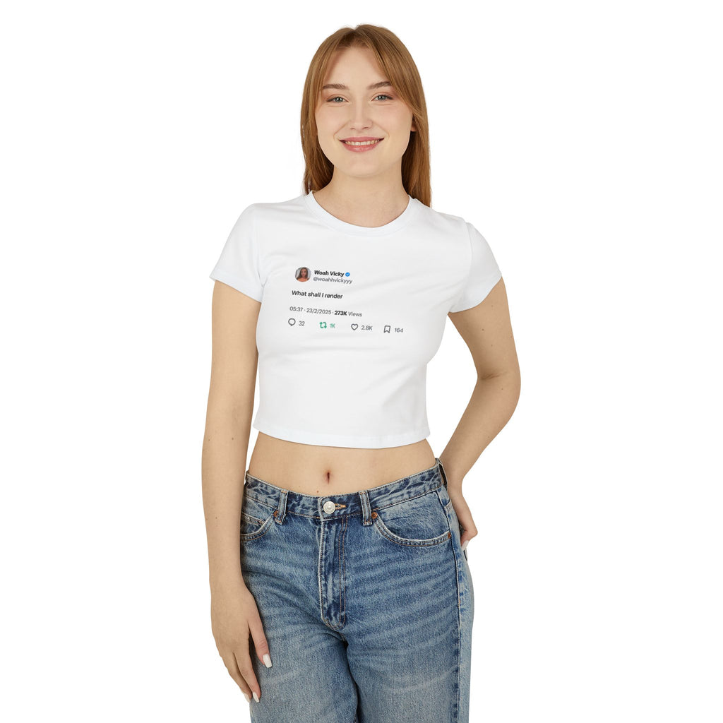 Woah Vicky 'What Shall I Render?' Baby Tee