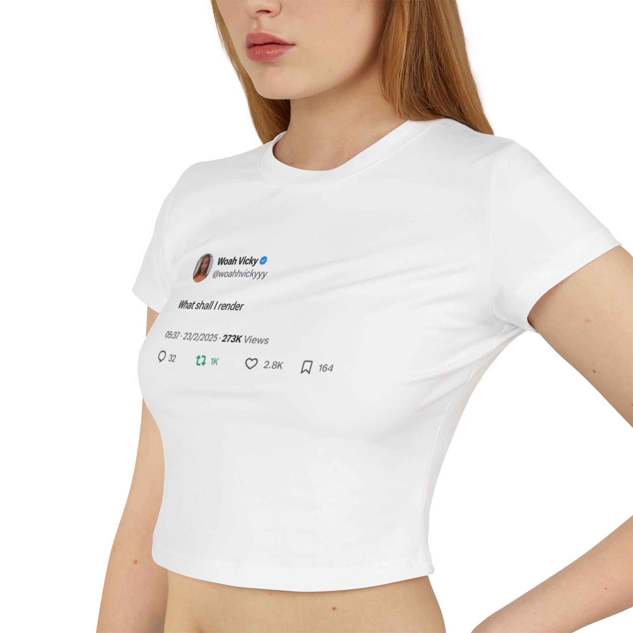 Woah Vicky 'What Shall I Render?' Baby Tee