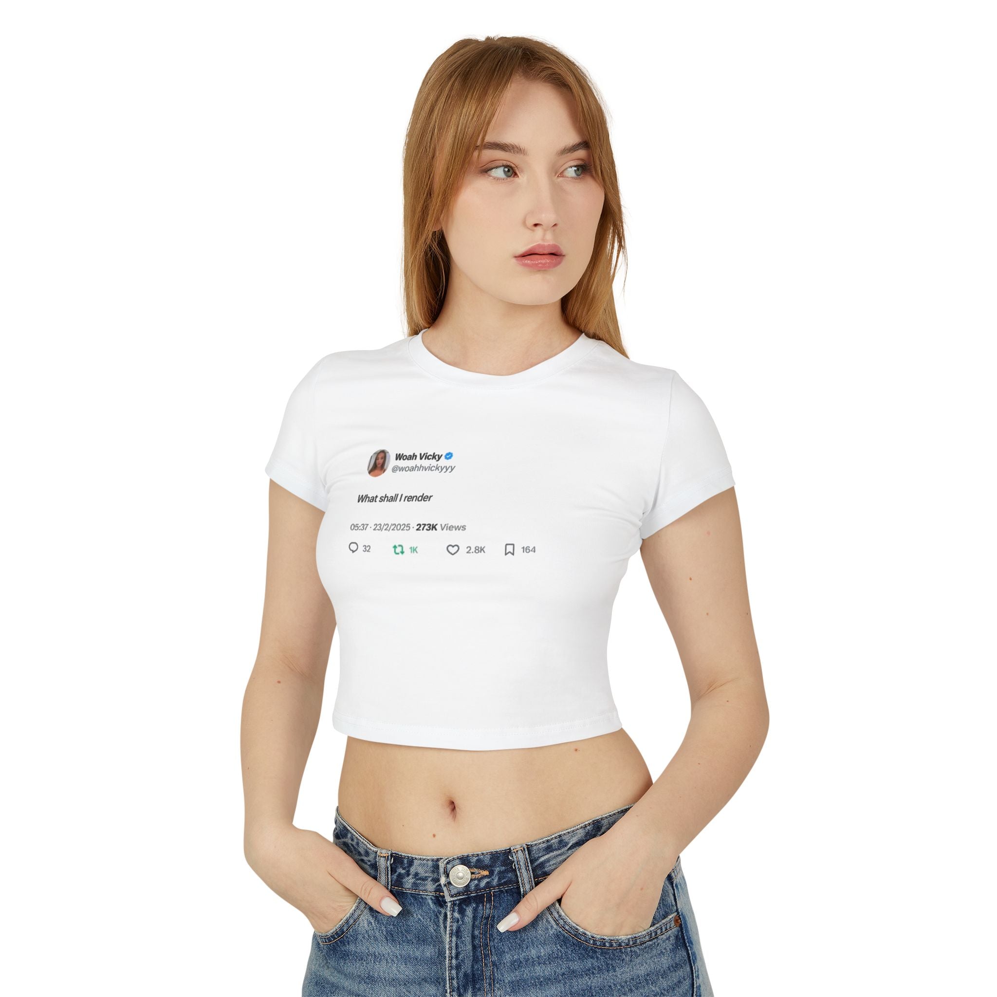 Woah Vicky 'What Shall I Render?' Baby Tee